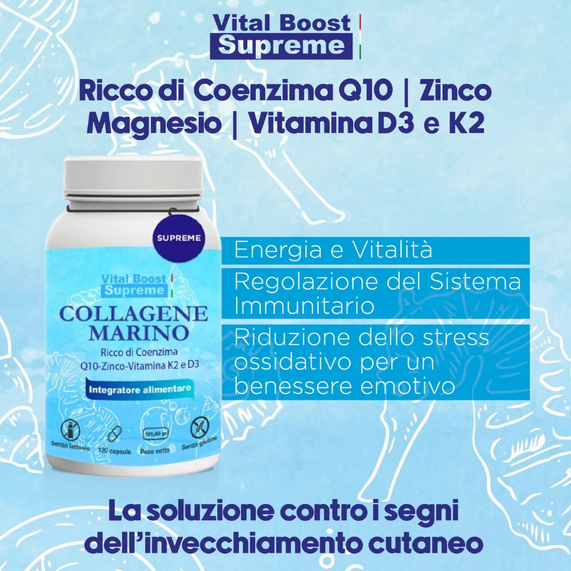 Integratore ricco di coenzima q10 zinco magnesio e vitamine per garantire energia vitalità e regolazione del sistema immunitario